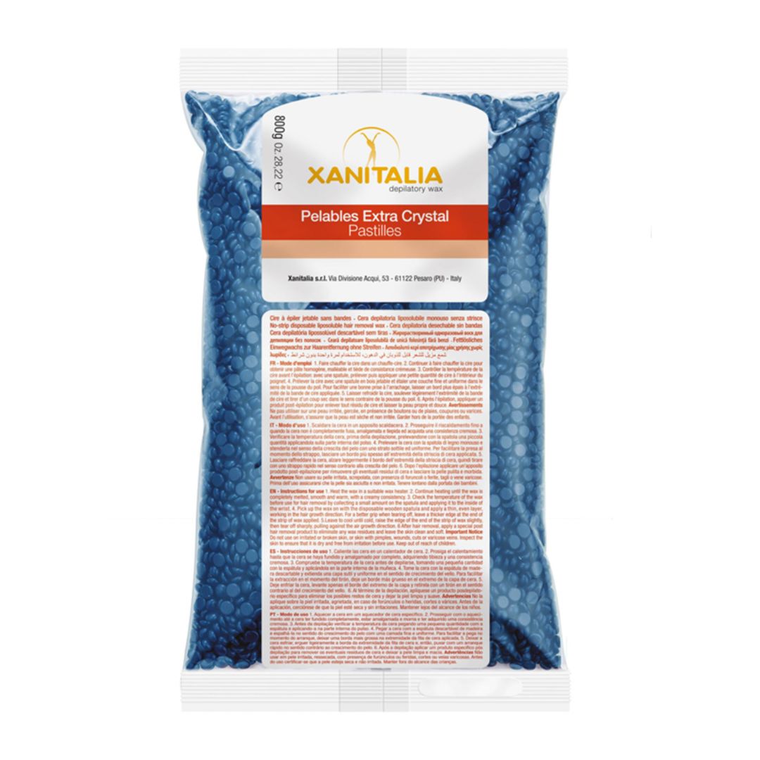 Xanitalia - FILM WAX PELABLES CRYSTAL BRASILIAN SYSTEM OCEAN BLUE 800 GR