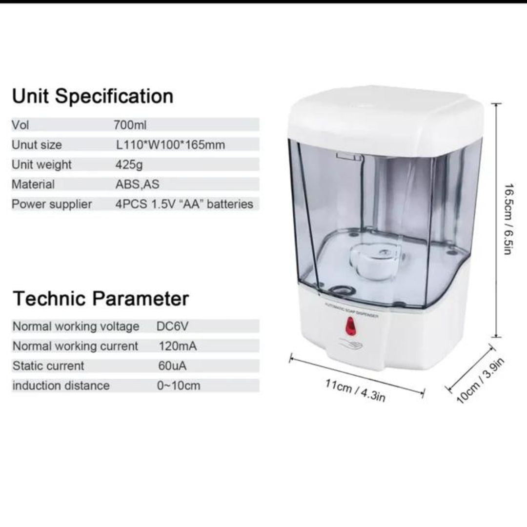 SARA COSMETIC SRL SARA COSMETIC SRL Dispenser sapone e lozioni DISPENCER AUTOMATICO DA PARETE 700 ML