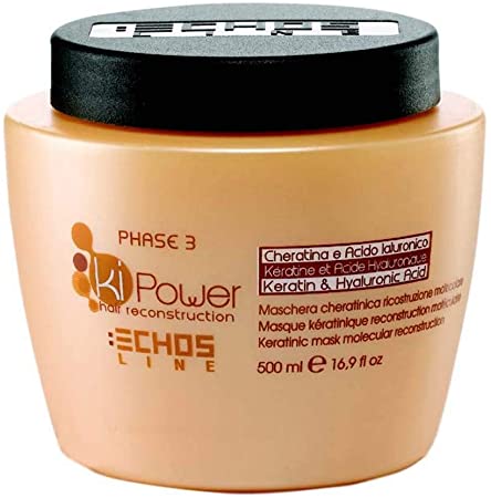 SARA COSMETIC SRL Echosline trattamenti per capelli Echosline - Trattamento per capelli alla cheratina - Ki Power Maschera Cheratinica 500 ml - Echosline
